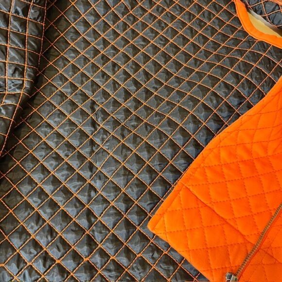 NWOT Clemson UG Apparel Quilted Moto Vest Orange Tigers Logo Size Medium - Picture 8 of 13